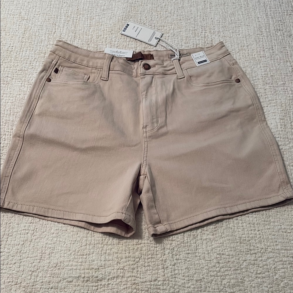 Judy Blue High Waist Shorts - Light Tan